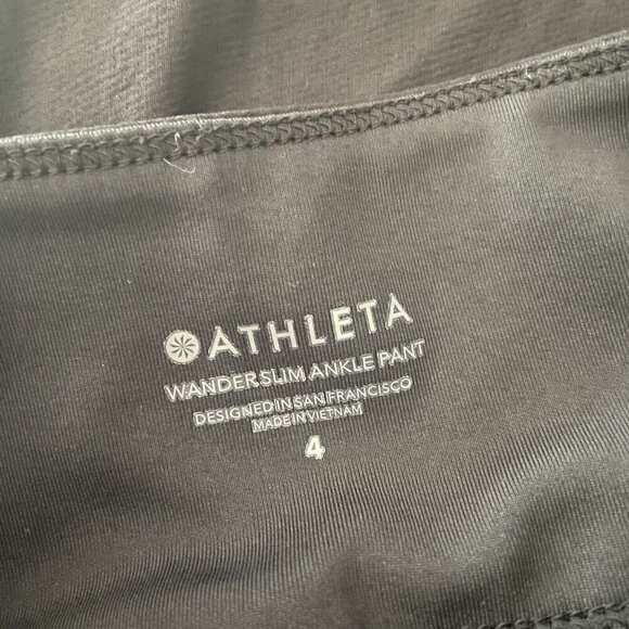 Athleta Women 4 Black Stretch Travel Side Zip High Rise Wander Slim Ankle Pant - Picture 8 of 11